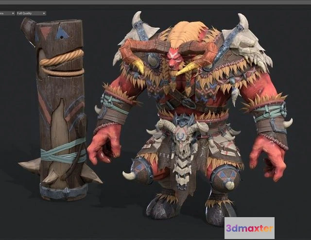 1529060 - PBR Game 3D Models - Cow demon 3D Max