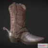 1529062 - PBR Game 3D Models - Cowboy Boot 3D Max
