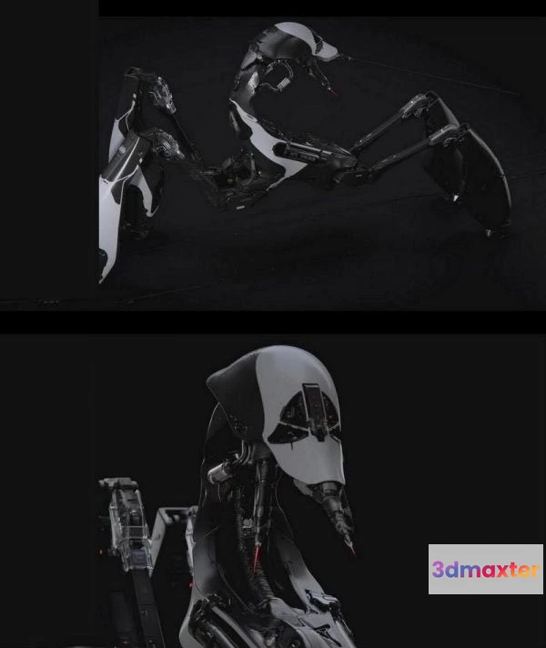 1529078 - PBR Game 3D Models - Cyber Scorpion Bot 3D Max