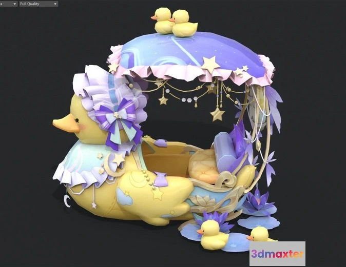 1529110 - PBR Game 3D Models - Duck kayak 3D Max