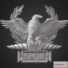 1529120 - PBR Game 3D Models - Emblem Roman Empire Spqr 3D Max