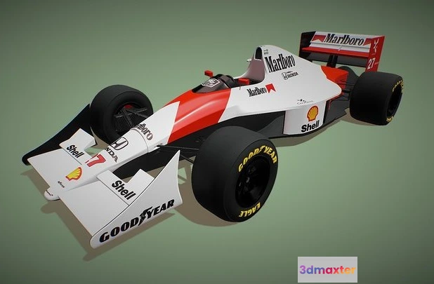 1529132 - PBR Game 3D Models - F1 Mclaren 1990 3D Max
