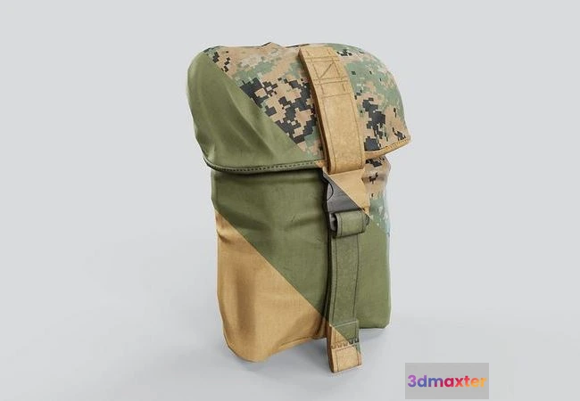 1529156 - PBR Game 3D Models - FILBE Sustainment Pouch 3D Max