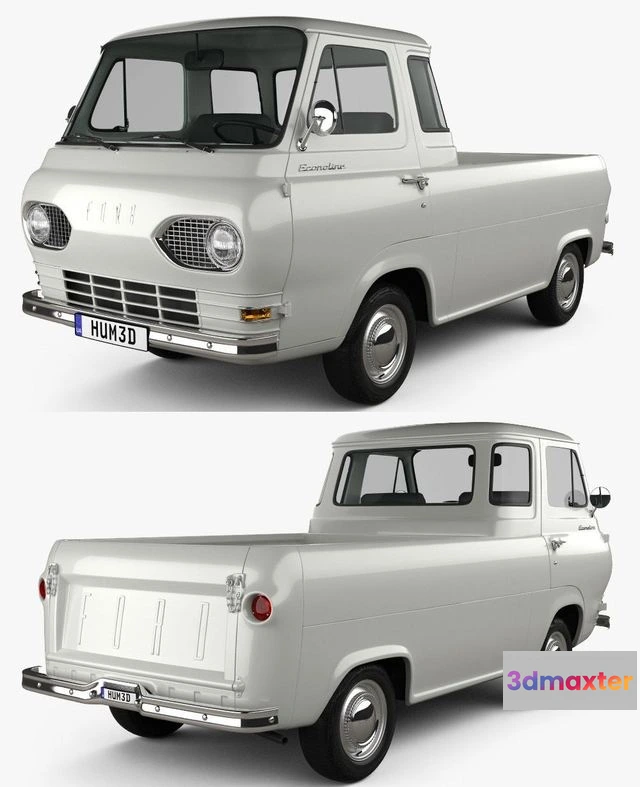 1529160 - PBR Game 3D Models - Ford E-Series Econoline Pickup 1963 3D Max