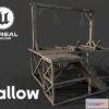 1529168 - PBR Game 3D Models - Gallows wooden platform 3D Max