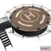 1529196 - PBR Game 3D Models - Helipad Circular Platform 3D Max