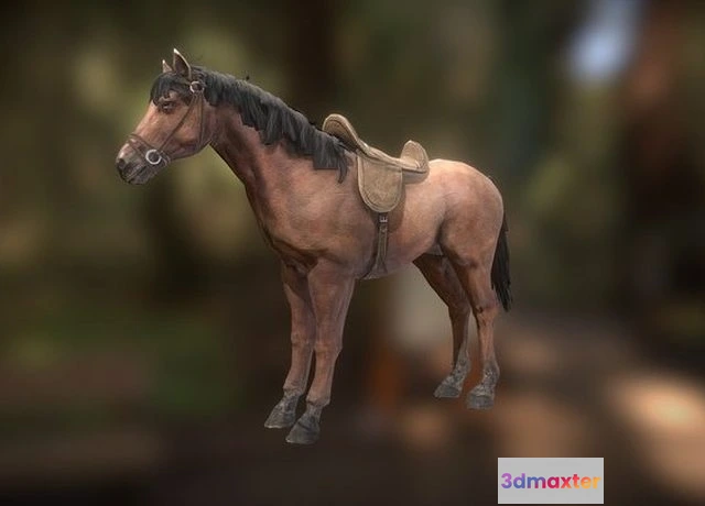 1529206 - PBR Game 3D Models - Horse 1 (PBR, 2K, ANIM) 3D Max