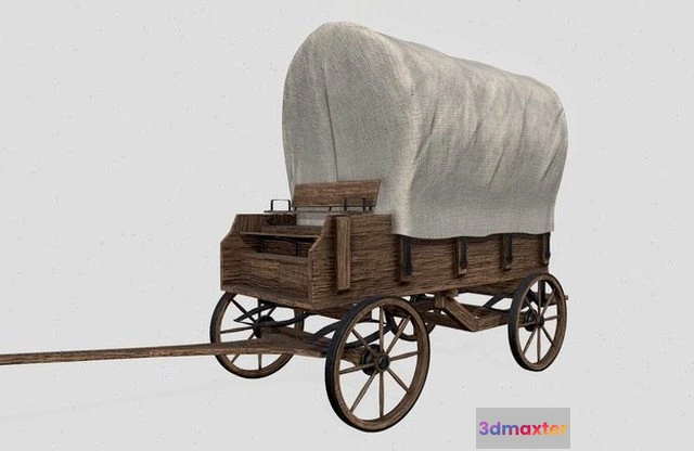 1529210 - PBR Game 3D Models - Horse Wagon 3D Max