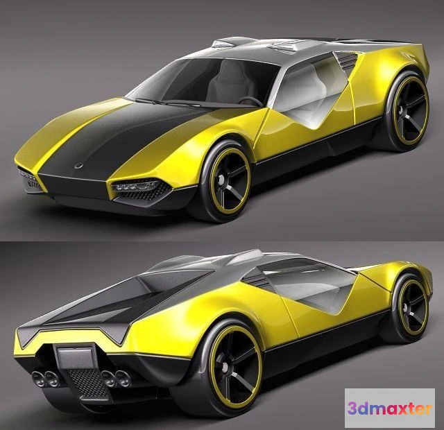 1529212 - PBR Game 3D Models - Hot wheels La fasta 3D Max