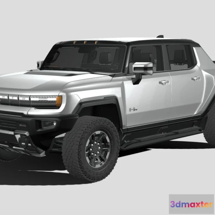 1529224 - PBR Game 3D Models - Hummer Ev 2022 With Interior 3D Max