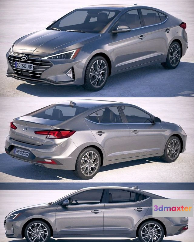 1529228 - PBR Game 3D Models - Hyundai Elantra 2019 3D Max
