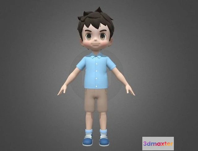 1529270 - PBR Game 3D Models - Kid Boy Child 3D Max