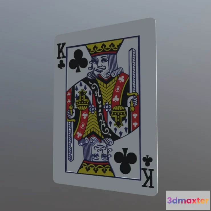 1529272 - PBR Game 3D Models - King Of Clubs 3D Max