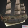 1529282 - PBR Game 3D Models - Large Medieval Ship 3D Max