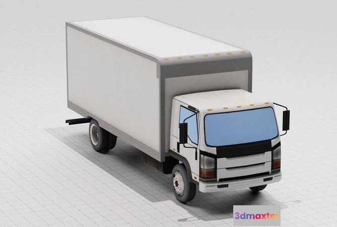 1529300 - PBR Game 3D Models - Low Poly Truck White 3D Max