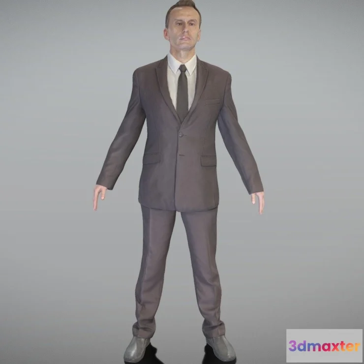 1529316 - PBR Game 3D Models - Man In Suit Ready For Animation 354 3D Max