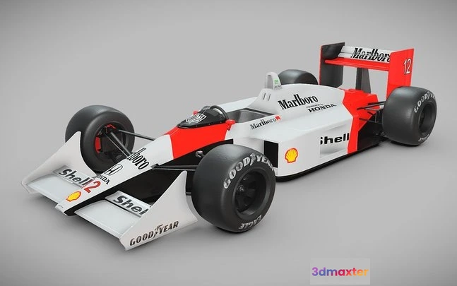 1529322 - PBR Game 3D Models - Mclaren MP44 F1 Car (1988) 3D Max