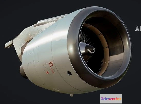 1529344 - PBR Game 3D Models - Airbus A320 Engine 3D Max