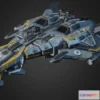 1529362 - PBR Game 3D Models - Anka   Lowpoly Animated Gunship 3D Max