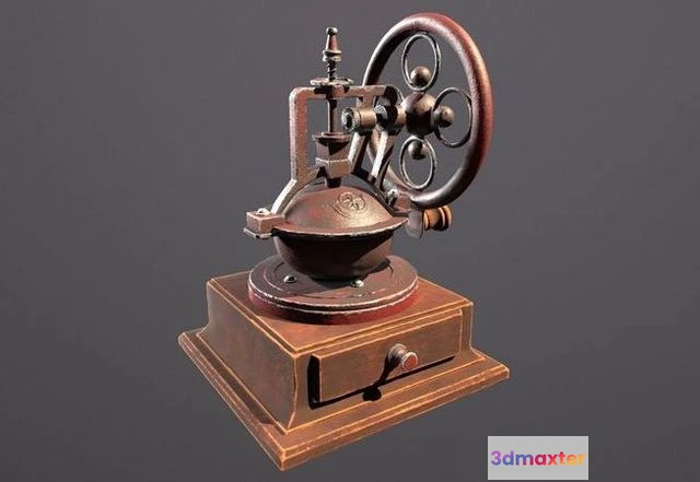 1529364 - PBR Game 3D Models - Antique Coffee Grinder 3D Max