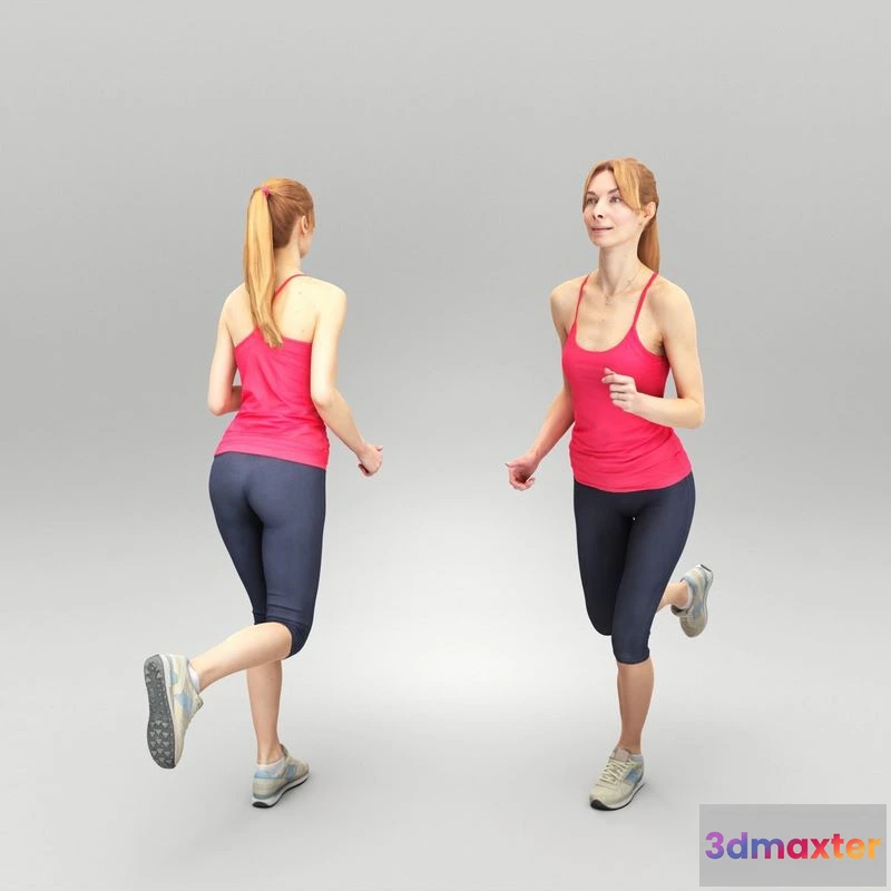 1529380 - PBR Game 3D Models - Beautiful woman running 459 3D Max