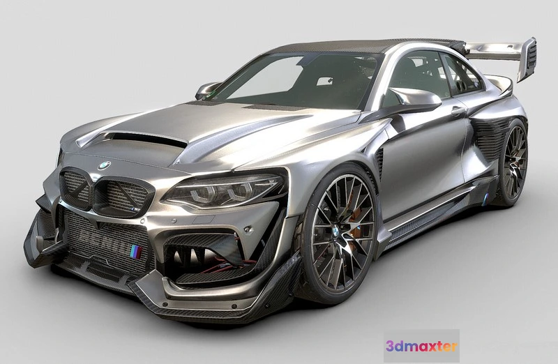 1529390 - PBR Game 3D Models - BMW M2 Widebody Shark Concept 3D Max