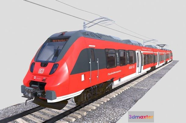 1529394 - PBR Game 3D Models - Bombardier TALENT Train Regodb Rigged&Animated 3D Max