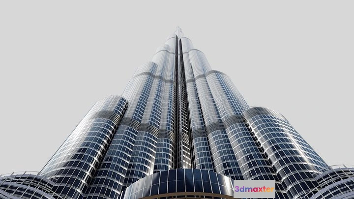 1529400 - PBR Game 3D Models - Burj Khalifa 3D Max