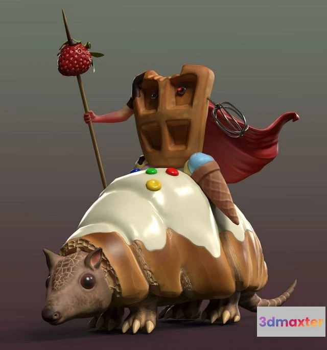 1529404 - PBR Game 3D Models - Candy Warrior 3D Max