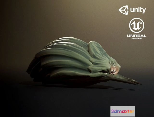 1529412 - PBR Game 3D Models - Clam creature1 3D Max