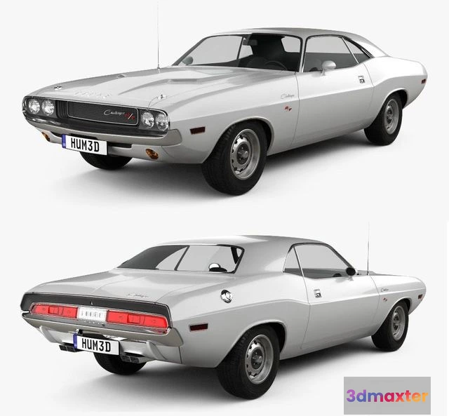 1529422 - PBR Game 3D Models - Dodge Challenger 1970 3D Max