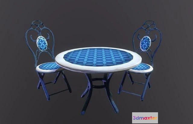 1529452 - PBR Game 3D Models - Garden Furniture Set 3D Max
