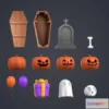 1529470 - PBR Game 3D Models - Halloween Pack Low-poly 3D Max