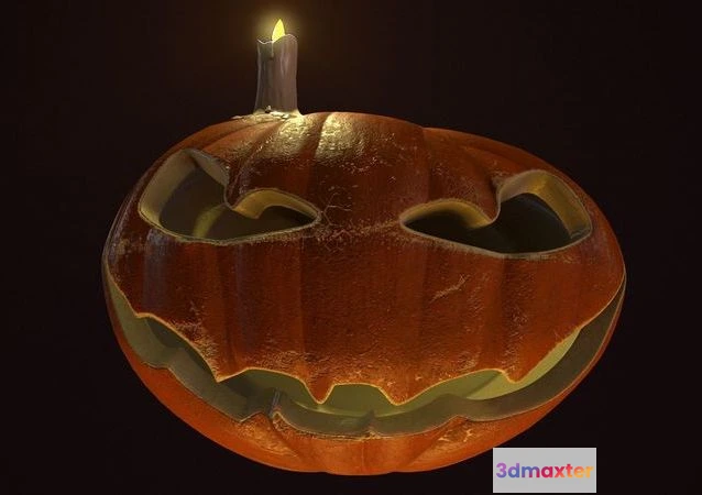 1529478 - PBR Game 3D Models - Halloween Pumpkin low-poly 3D Max
