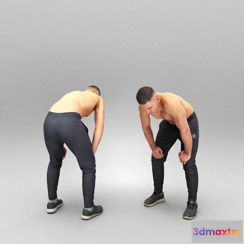 1529482 - PBR Game 3D Models - Handsome guy with bare torso 414 3D Max