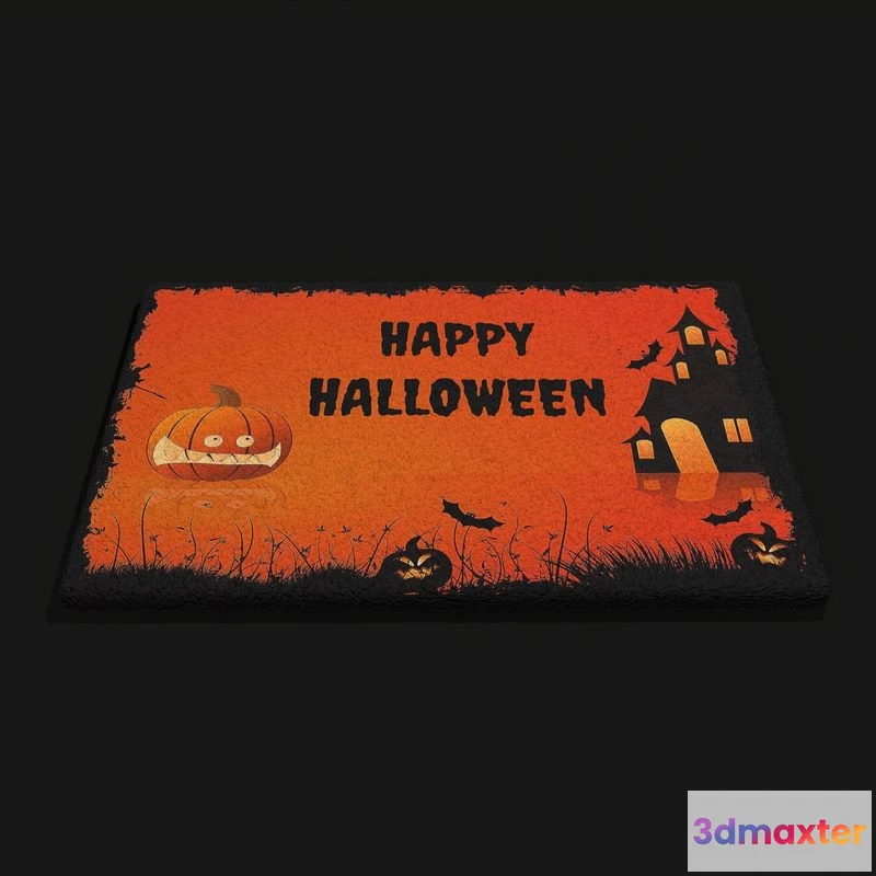 1529488 - PBR Game 3D Models - Happy Halloween Decorative Mat 3D Max