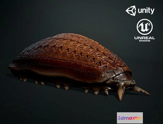 1529510 - PBR Game 3D Models - Larvae creature1 3D Max