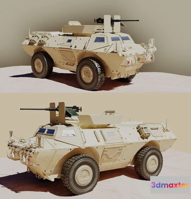 1529520 - PBR Game 3D Models - M1117 Armored Security Vehicle 3D Max