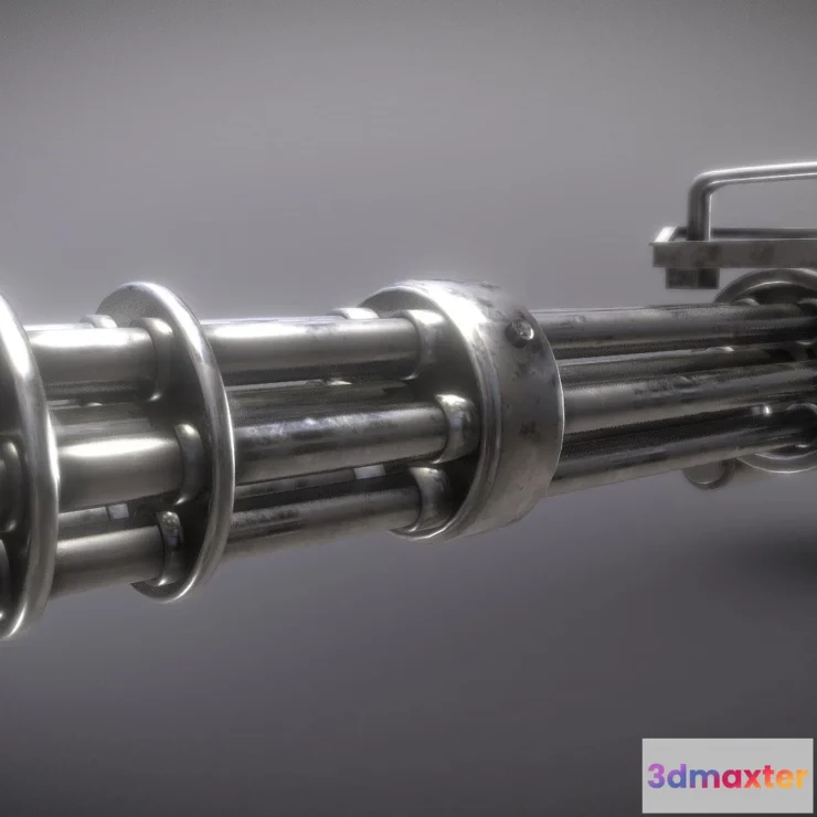 1529524 - PBR Game 3D Models - M134 Minigun Model 20 3D Max