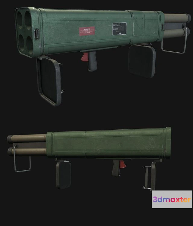 1529528 - PBR Game 3D Models - M202 FLASH Rocket Launcher 3D Max