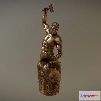 1529590 - PBR Game 3D Models - Man Sculpting Himself 3D Max