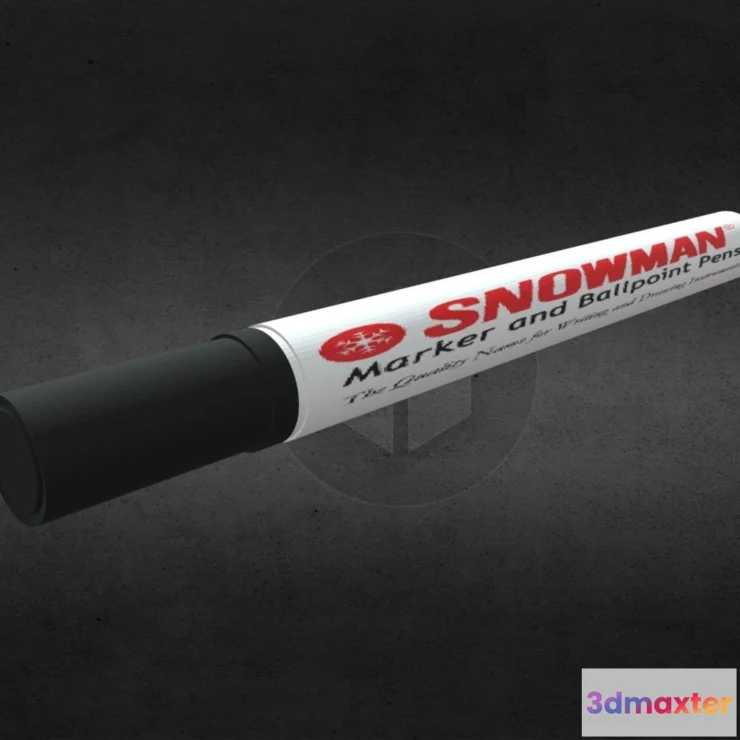 1529600 - PBR Game 3D Models - Marker Spidol Snowman 3D Max