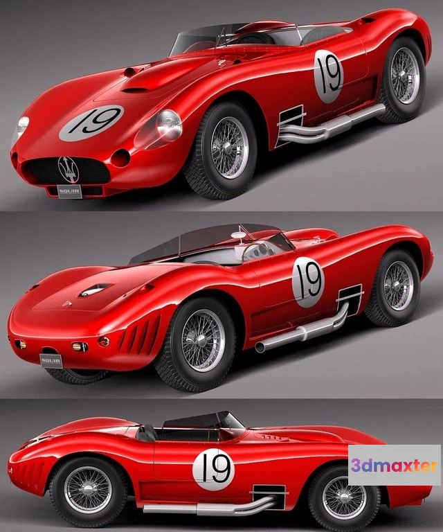 1529606 - PBR Game 3D Models - Maserati 450s 1956 3D Max