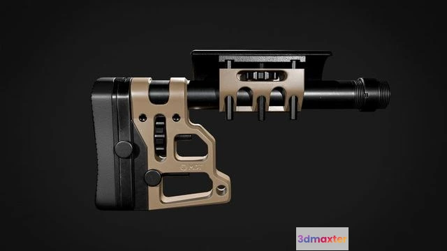 1529638 - PBR Game 3D Models - MDT SCS - Skeleton Carbine Stock 3D Max