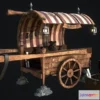 1529654 - PBR Game 3D Models - Medieval Shop cart 3D Max