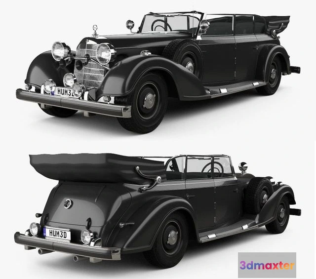 1529676 - PBR Game 3D Models - Mercedes-Benz 770K 1936 3D Max