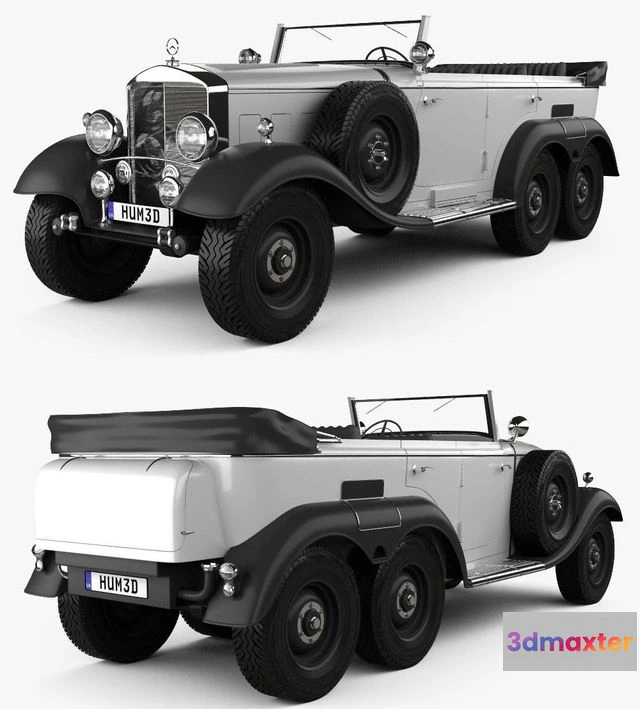 1529688 - PBR Game 3D Models - Mercedes-Benz G4 Offroader 1939 3D Max