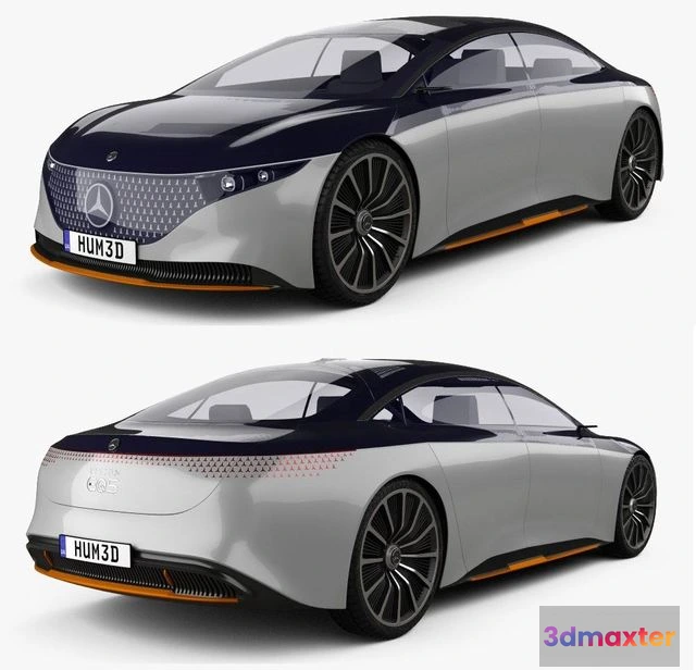 1529694 - PBR Game 3D Models - Mercedes-Benz Vision EQS 2019 3D Max