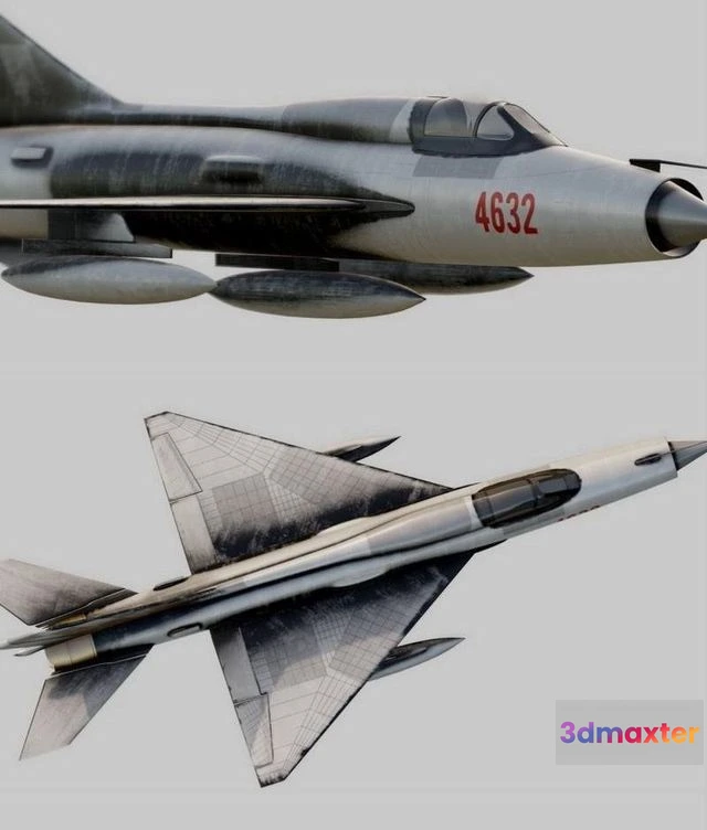 1529708 - PBR Game 3D Models - MIG - 21 Soviet Fighter 3D Max