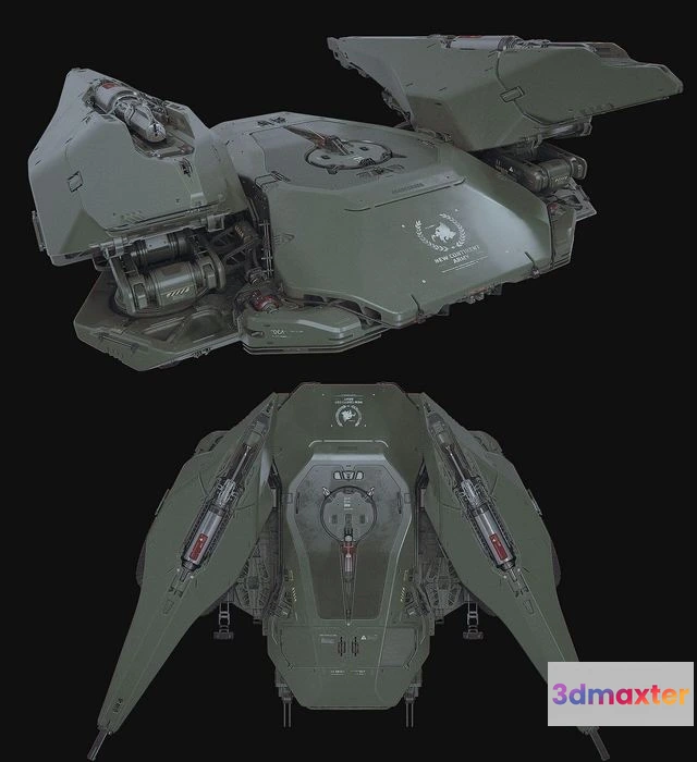 1529710 - PBR Game 3D Models - Military Concept Drone 3D Max